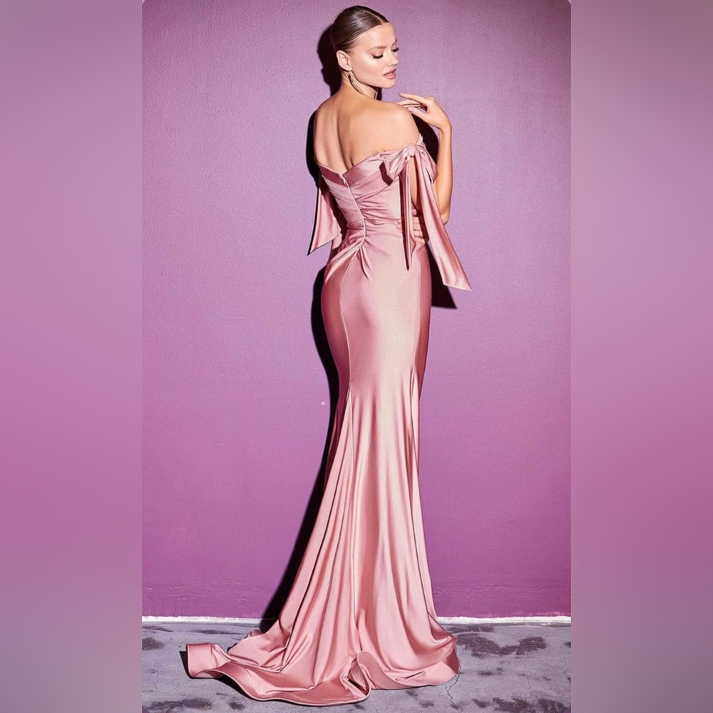 NWT Cinderella Divine - Tie Off-Shoulder Maxi Mermaid Evening Dress . Size 4